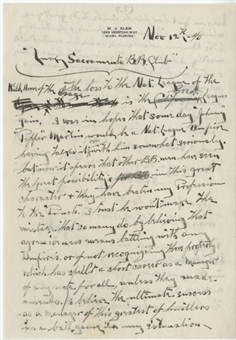 1940 Bill Klem Signed Hand Written Letter